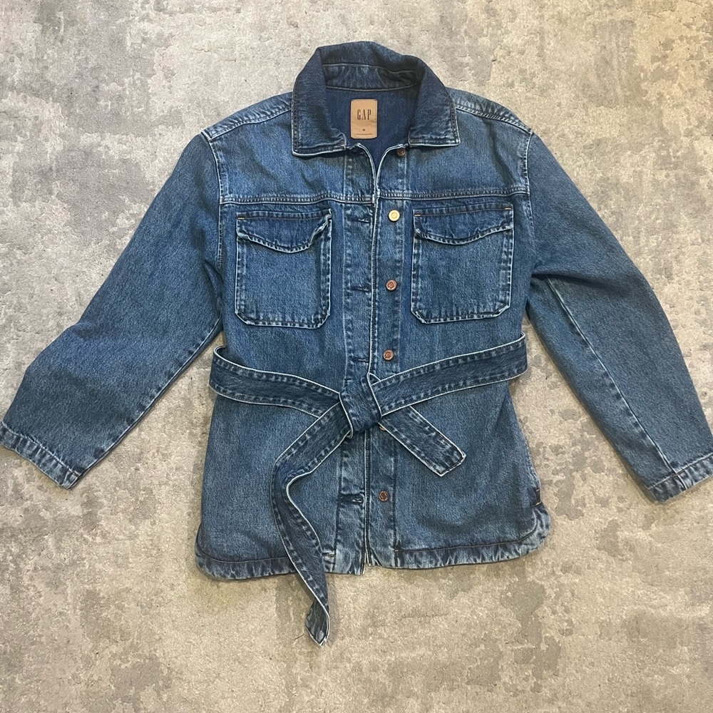GAP Belted Denim Shirt Jacket